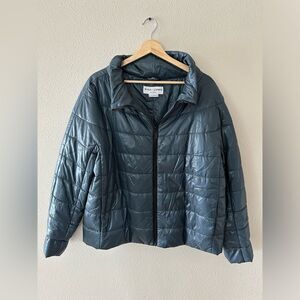 Nikki Jones Montreal Teal Puffer Coat Size XL